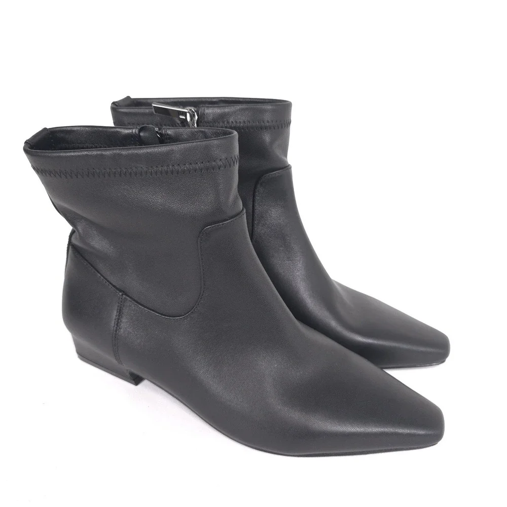 JASON‎ WU New GENUINE LEATHER Ankle Zip Booties Women's 7.5 Kolin Boots Pointed